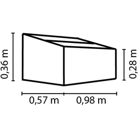 Vitavia Frühbeet "Levana 1", mit Klappdach, vanille