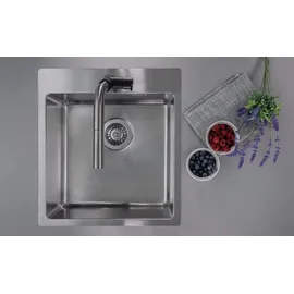 Deante Edelstahlspühbecken Oberfläche gebürstet `Olfato` 45cm