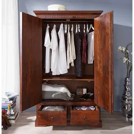 Massivmoebel24 Kleiderschrank Oxford 108 x 180 x 64 cm Braun