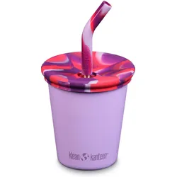 Kinderbecher Kid Steel Cup Strohhalm Trink Becher Edelstahl 296 ml EINHEITSGRÖSSE