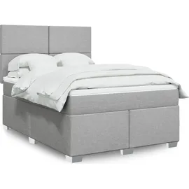 vidaXL Boxspringbett 140 x 200 cm Hellgrau
