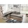 luma-home Federkern Ecksofa Doppelbett Dauerschläfer Bettkasten, Couch in Grau-Braun/ Beige / 15102 - 2 Jahre Gewährleistung - mind. 14 Tage Rückgaberecht - Grau