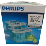 PHILIPS JC302/50 2er-PACK Reinigungskartusche für Rasierer SmartClean System NEU