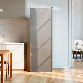 Cecotec Bolero CoolMarket Combi 250 Grey Glass D Kühl-Gefrierkombination (250 l, 1800 mm hoch, Grey Glass)