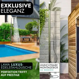 lawa living and lifestyle Gartendusche Edelstahl Silber 0,06 m x 0,41 m