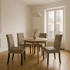 MCW Esszimmerstuhl Littau Textil grau 4er Set