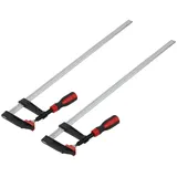 2 Stück Schraubzwinge Set, F Klemmzwinge Temperguss Spannweite Holzbearbeitung Clamps Bar Stahlmaterial, DIY Handwerkzeug Kit Verbreitet beim Kleben und Spleißen (2Pcs 80x600mm), schraubzwingen groß