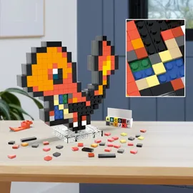Mega Construx Pokémon Glumanda Pixel Art 23cm - Orange/Rot