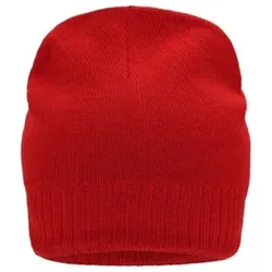 Strickmütze mit Fleecefutter MB7925, rot, Einheitsgröße - rot