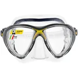 Cressi Big Eyes Evolution Schnorchelmaske - Schnorchel & Taucherbrille Erwachsene - Schnorcheln & Tauchen - Brillentauglich - Transparent/Gelb - Einzelne Maske