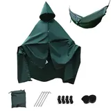 Unikka VersaPack 4-in-1 Multifunktionaler Regenponcho, Hängematte, Überdachung, Bodenmatte Für Outdoor, Camping, Wandern