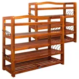 CASARIA Schuhregal 95 x 82 x 26 cm 5 Ebenen braun
