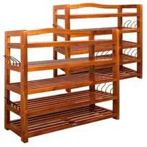 CASARIA Schuhregal 95 x 82 x 26 cm 5 Ebenen braun