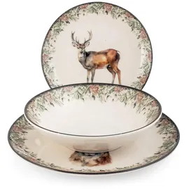 H&H Weihnachtstischservice 18-teilig Montana