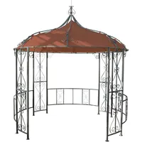 Mendler Pergola Almeria, Rundpavillon Garten Pavillon, stabiles Stahl-Gestell Ø