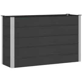 vidaXL Hochbeet 150 x 50 x 91 cm Schwarz