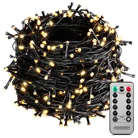 monzana LED Lichterkette 40 m Schwarz warmweiß
