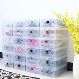 FUROMG 20 Stück Schuhboxen Faltbare Organizer Transparent Schuhablage Box Aufbewahrungsbox Kunststoffbox Plastikbox Aufbewahrungsbox Mit Deckel Set