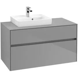 Villeroy & Boch Collaro Waschbeckenunterschrank 100 x 55 cm Glossy Grey