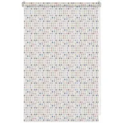 Gardinia EASYFIX Rollo Japandi Mosaik zum Klemmen, Lichtdurchlässig, Sicht- und Sonnenschutz