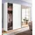 Rauch Schwebetürenschrank Quadra 271 x 210 x 62 cm Weiß/Orange