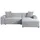 Home Deluxe Ecksofa Grau, Holzwerkstoff, Textil, 240x178 cm, Wohnzimmer, Sofas - Couches, Wohnlandschaften, Ecksofas