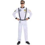 EraSpooky Herren Astronaut Raumfahrer Kostüm Faschingskostüme Cosplay Halloween Party Karneval Fastnacht Kleidung für Erwachsene XL