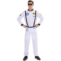 EraSpooky Herren Astronaut Raumfahrer Kostüm Faschingskostüme Cosplay Halloween Party Karneval Fastnacht Kleidung für Erwachsene XL