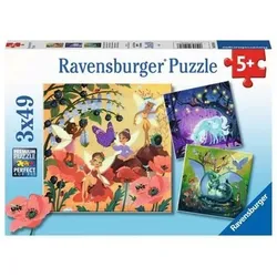 RAVENSBURGER 05181 Puzzle Einhorn, Drache und Fee