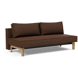 INNOVATION LIVING Schlafsofa Sly Wood Stoff Braun Cappuccino