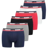 Levi's Herren 6er Pack /Rot/Grau | Blau S