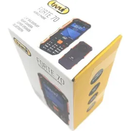 Trevi Forte 70 Arbeitstelefon, Stoßfest, Lange Akkulaufzeit, Robustes Smartphone mit 2,4" LCD-Display, Einfache Bedienung, Doppelte Taschenlampe, Leistungsstarker Lautsprecher, Wireless, Kamera