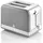 Swan ST19010GRNEU Retro Toaster Breite Schlitze 2 Scheiben 3 Funktionen 6 Stufen Toasting, Vintage Grau,