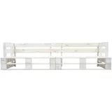 vidaXL Garten-Palettensofa 2-Sitzer Weiß Holz