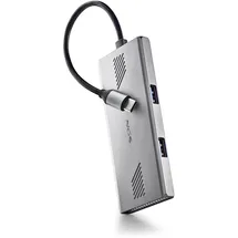 ngs Wonderduo-C Multiport-Adapter aus Aluminium, 4-in-1, 2 USB-C + 2 USB-A, hohe Geschwindigkeit 5 Gbit/s, kompatibel mit PC, Mac und Tablet, tragbares und leichtes Design, Aluminiumgehäuse, Kabel 180