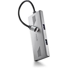 ngs Wonderduo-C Multiport-Adapter aus Aluminium, 4-in-1, 2 USB-C + 2 USB-A, hohe Geschwindigkeit 5 Gbit/s, kompatibel mit PC, Mac und Tablet, tragbares und leichtes Design, Aluminiumgehäuse, Kabel 180