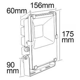 ISOLED Außenstrahler Aluminium 20 W 2550 lm schwenkbar grau