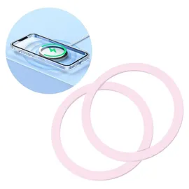 Joyroom Metall-Magnetringe Set pink 2 Stück
