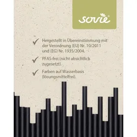 Sovie Trinkhalm in Schwarz Ø 8 mm / 20 cm, 150 Stück