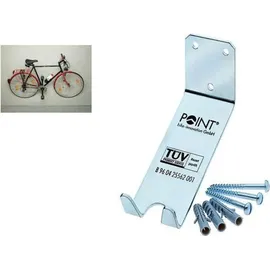 Point S Wandhalter zum Einhängen am Pedal mit Befestigungsmaterial, silber