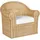 Beliani Gartensessel 90 x 82 x 90 cm beige/weiß mit Armlehne 1 St.