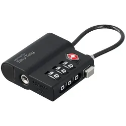 4smarts SkyTag TSA, Smart-Padlock, Code, Schwarz, IPX4, iOS, iPadOS, 46 mm