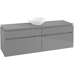 Villeroy & Boch Legato Waschtischunterschrank B67100FP 160x55x50cm, Glossy Grey