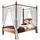 Massivmoebel24 Himmelbett Sheesham 180x200x224 braun geölt Nature Brown #532