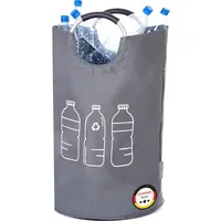 WELLENBORG WELLENBORG® Faltbarer Pfandflaschen Sammelbehälter faltbar grau groß -Wasserdicht Flaschensammler groß Korb- Altglas Leergut Pfandflaschen Aufbewahrung