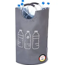 WELLENBORG WELLENBORG® Faltbarer Pfandflaschen Sammelbehälter faltbar grau groß -Wasserdicht Flaschensammler groß Korb- Altglas Leergut Pfandflaschen Aufbewahrung