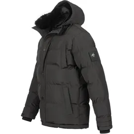 Alessandro Salvarini "ASEzkimo", Herren, Gr. L, grau (dunkelgrau), Obermaterial: 100% Polyester. Innenseite: 100% Polyester. Futter: 100% Polyester. Fellimitat: 100% Polyester, Jacken Winterjacke, mit warmen Teddyfell