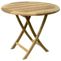 Lex Gartentisch Klapptisch Ø 90 x 74 cm Teak