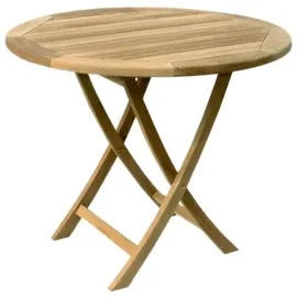Lex Gartentisch Klapptisch Ø 90 x 74 cm Teak