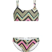 Firefly Sanna G Retro Batik Bikini Schwarz/Olive Dark 164